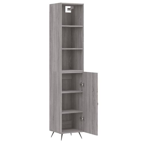 Buffet haut Sonoma gris 34,5x34x180 cm Bois d'ingénierie - Photo n°3; ?>