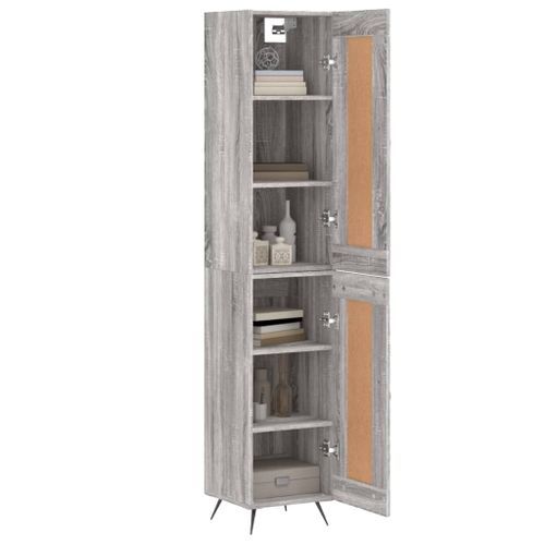 Buffet haut Sonoma gris 34,5x34x180 cm Bois d'ingénierie - Photo n°3; ?>