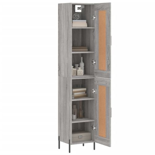 Buffet haut Sonoma gris 34,5x34x180 cm Bois d'ingénierie - Photo n°3; ?>