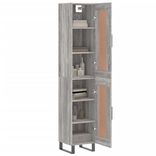 Buffet haut Sonoma gris 34,5x34x180 cm Bois d'ingénierie - Photo n°3; ?>