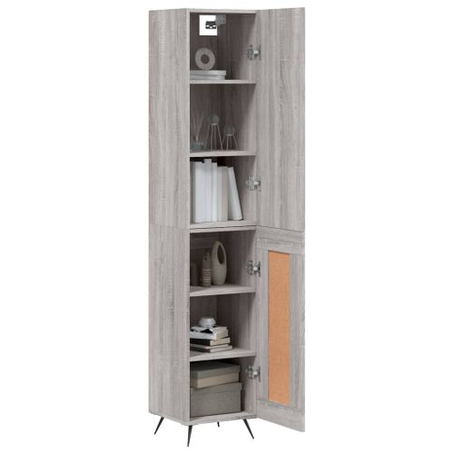 Buffet haut Sonoma gris 34,5x34x180 cm Bois d'ingénierie - Photo n°3; ?>