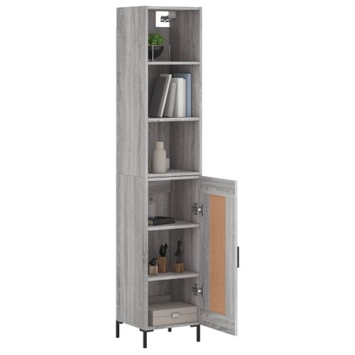 Buffet haut Sonoma gris 34,5x34x180 cm Bois d'ingénierie - Photo n°3; ?>