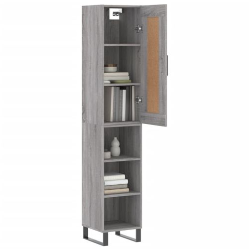 Buffet haut Sonoma gris 34,5x34x180 cm Bois d'ingénierie - Photo n°3; ?>