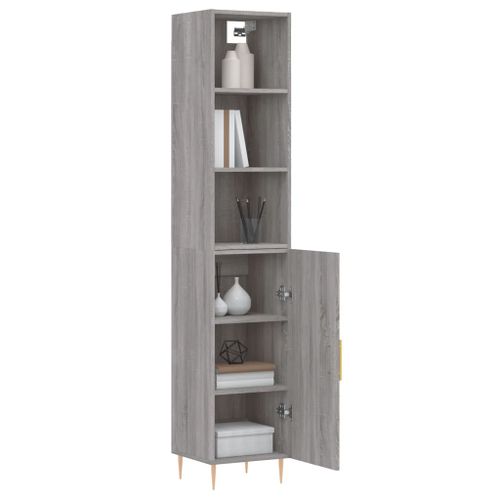 Buffet haut Sonoma gris 34,5x34x180 cm Bois d'ingénierie - Photo n°3; ?>