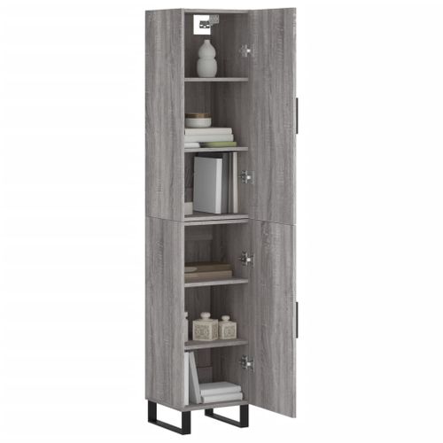 Buffet haut Sonoma gris 34,5x34x180 cm Bois d'ingénierie - Photo n°3; ?>