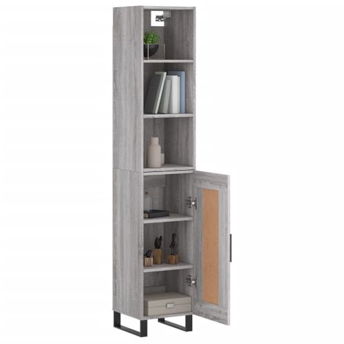 Buffet haut Sonoma gris 34,5x34x180 cm Bois d'ingénierie - Photo n°3; ?>