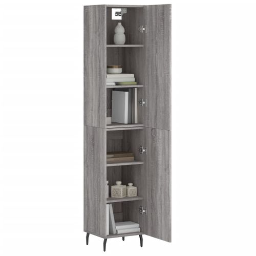 Buffet haut Sonoma gris 34,5x34x180 cm Bois d'ingénierie - Photo n°3; ?>