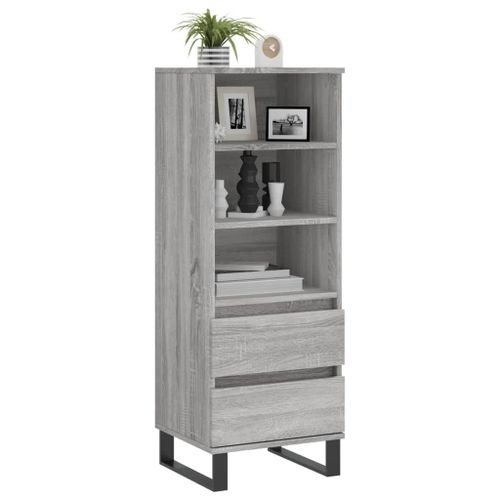 Buffet haut Sonoma gris 40x36x110 cm Bois d'ingénierie - Photo n°3; ?>