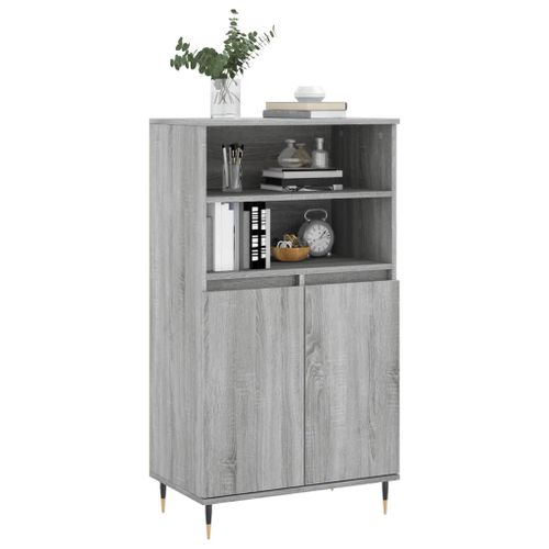 Buffet haut Sonoma gris 60x36x110 cm Bois d'ingénierie - Photo n°3; ?>