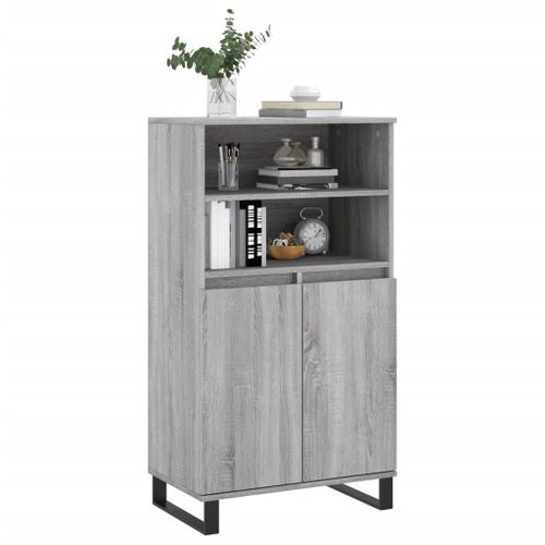 Buffet haut Sonoma gris 60x36x110 cm Bois d'ingénierie - Photo n°3; ?>