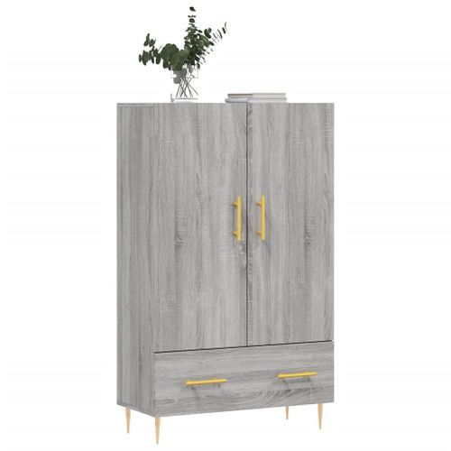 Buffet haut sonoma gris 69,5x31x115 cm bois d'ingénierie - Photo n°3; ?>