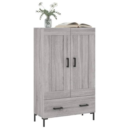 Buffet haut sonoma gris 69,5x31x115 cm bois d'ingénierie - Photo n°3; ?>