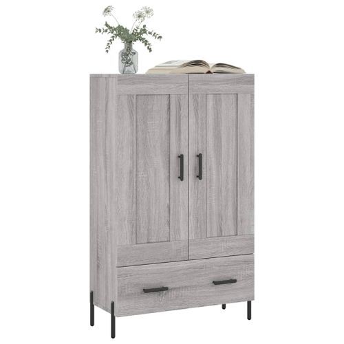 Buffet haut sonoma gris 69,5x31x115 cm bois d'ingénierie - Photo n°3; ?>