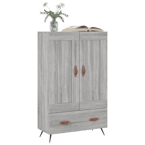 Buffet haut sonoma gris 69,5x31x115 cm bois d'ingénierie - Photo n°3; ?>