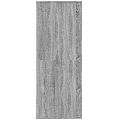 Buffet haut sonoma gris 70x35x180 cm bois d'ingénierie - Photo n°3; ?>