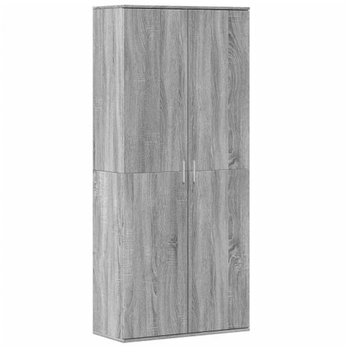 Buffet haut sonoma gris 80x35x180 cm bois d'ingénierie - Photo n°2; ?>