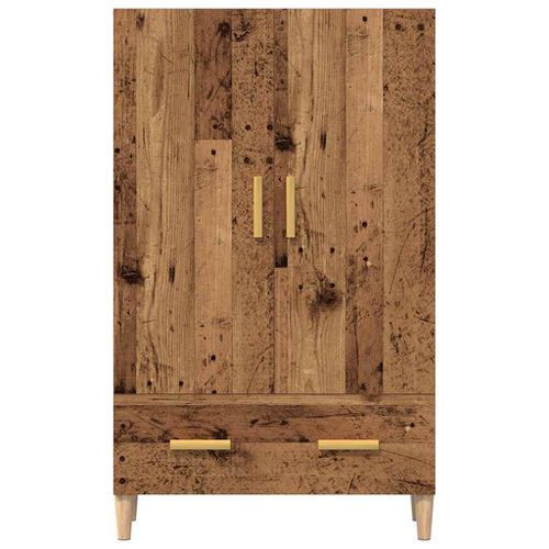 Buffet haut vieux bois 70x31x115 cm bois d'ingénierie - Photo n°3; ?>