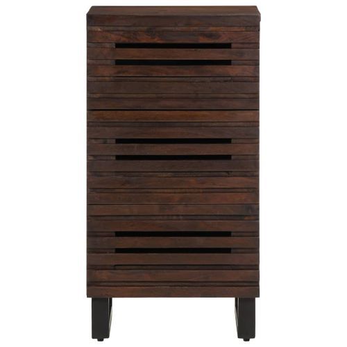 Buffet marron 40x34x75 cm bois massif de manguier - Photo n°2; ?>