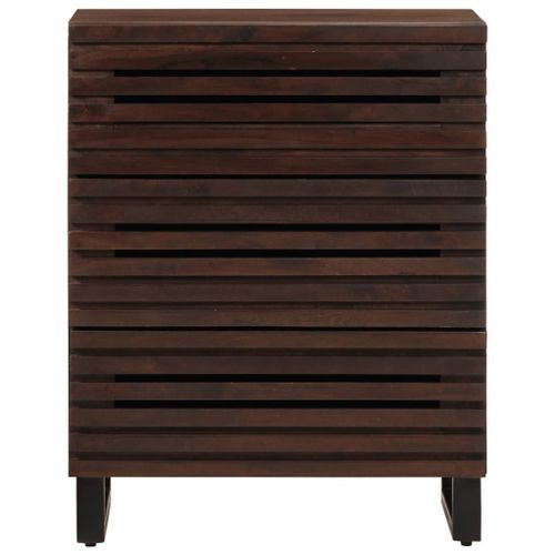 Buffet marron 60x34x75 cm bois massif de manguier - Photo n°2; ?>