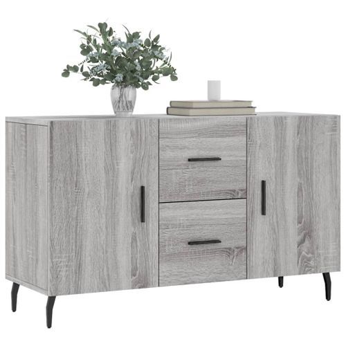 Buffet sonoma gris 100x36x60 cm bois d'ingénierie - Photo n°3; ?>