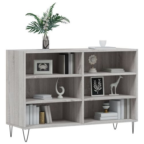 Buffet sonoma gris 103,5x35x70 cm bois d'ingénierie - Photo n°3; ?>