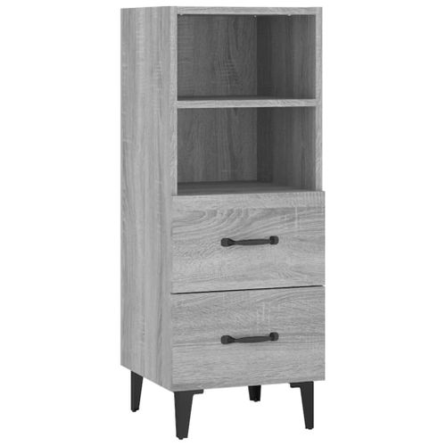 Buffet Sonoma gris 34,5x34x90 cm Bois d'ingénierie 3 - Photo n°2; ?>