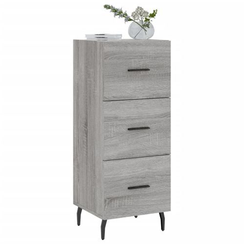 Buffet Sonoma gris 34,5x34x90 cm Bois d'ingénierie - Photo n°3; ?>