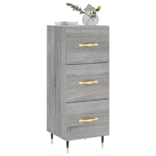 Buffet Sonoma gris 34,5x34x90 cm Bois d'ingénierie - Photo n°3; ?>