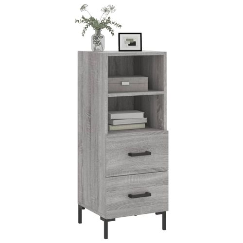 Buffet Sonoma gris 34,5x34x90 cm Bois d'ingénierie - Photo n°3; ?>