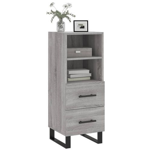 Buffet Sonoma gris 34,5x34x90 cm Bois d'ingénierie - Photo n°3; ?>