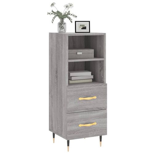 Buffet Sonoma gris 34,5x34x90 cm Bois d'ingénierie - Photo n°3; ?>