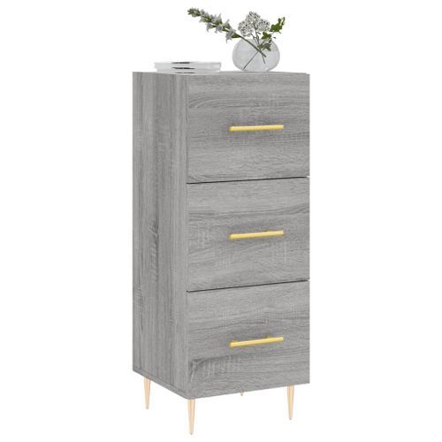 Buffet Sonoma gris 34,5x34x90 cm Bois d'ingénierie - Photo n°3; ?>