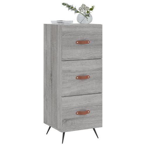 Buffet Sonoma gris 34,5x34x90 cm Bois d'ingénierie - Photo n°3; ?>