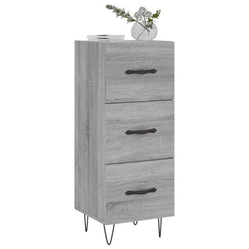 Buffet Sonoma gris 34,5x34x90 cm Bois d'ingénierie - Photo n°3; ?>