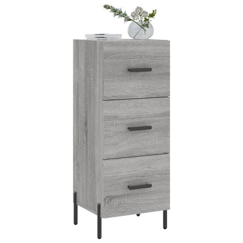 Buffet Sonoma gris 34,5x34x90 cm Bois d'ingénierie - Photo n°3; ?>