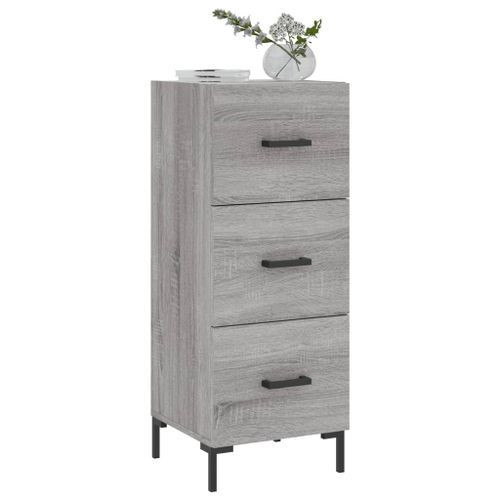 Buffet Sonoma gris 34,5x34x90 cm Bois d'ingénierie - Photo n°3; ?>