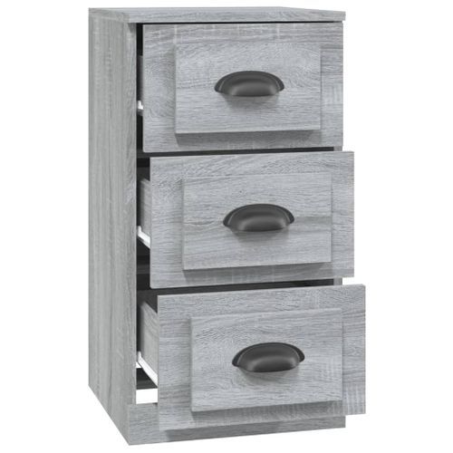 Buffet sonoma gris 36x35,5x67,5 cm bois d'ingénierie - Photo n°3; ?>