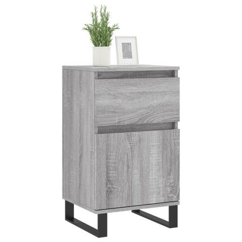 Buffet sonoma gris 40x35x70 cm bois d'ingénierie - Photo n°3; ?>