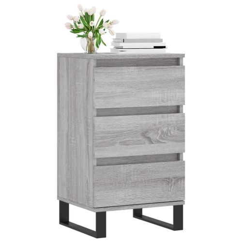 Buffet sonoma gris 40x35x70 cm bois d'ingénierie - Photo n°3; ?>