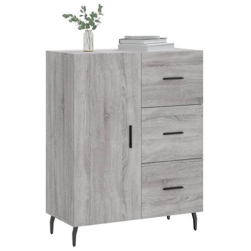 Buffet sonoma gris 69,5x34x90 cm bois d'ingénierie - Photo n°3; ?>