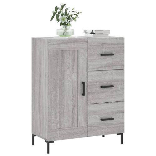 Buffet sonoma gris 69,5x34x90 cm bois d'ingénierie - Photo n°3; ?>