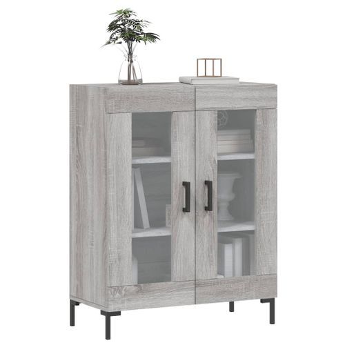 Buffet sonoma gris 69,5x34x90 cm bois d'ingénierie - Photo n°3; ?>