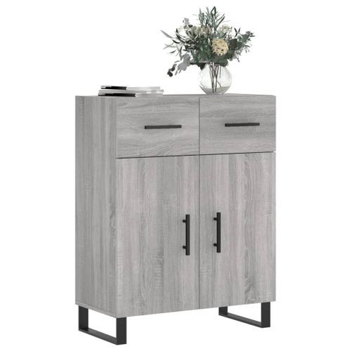 Buffet sonoma gris 69,5x34x90 cm bois d'ingénierie - Photo n°3; ?>