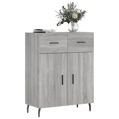 Buffet sonoma gris 69,5x34x90 cm bois d'ingénierie - Photo n°3; ?>