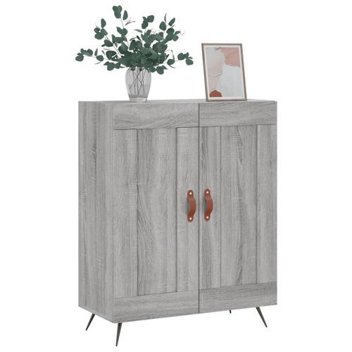 Buffet sonoma gris 69,5x34x90 cm bois d'ingénierie - Photo n°3; ?>