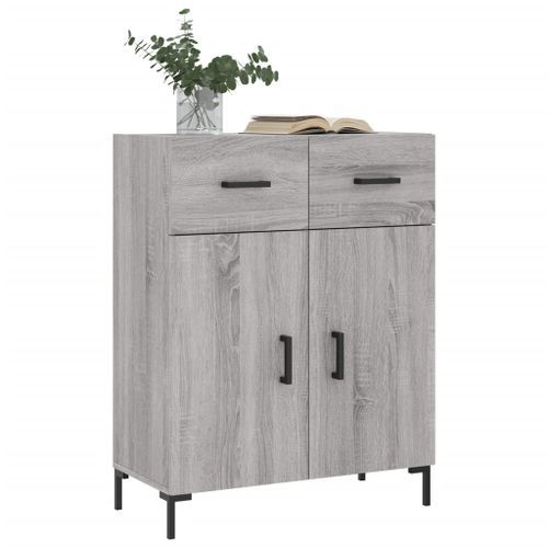 Buffet sonoma gris 69,5x34x90 cm bois d'ingénierie - Photo n°3; ?>