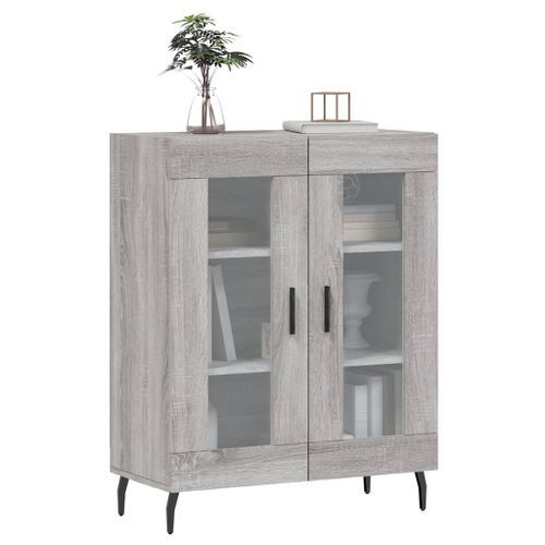 Buffet sonoma gris 69,5x34x90 cm bois d'ingénierie - Photo n°3; ?>