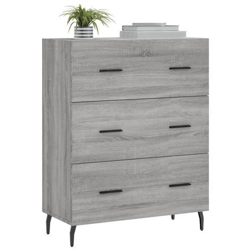 Buffet sonoma gris 69,5x34x90 cm bois d'ingénierie - Photo n°3; ?>