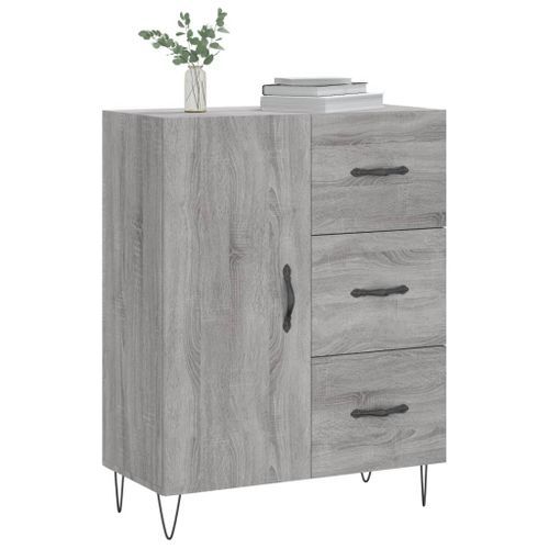 Buffet sonoma gris 69,5x34x90 cm bois d'ingénierie - Photo n°3; ?>