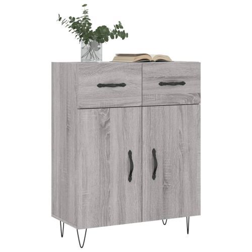 Buffet sonoma gris 69,5x34x90 cm bois d'ingénierie - Photo n°3; ?>